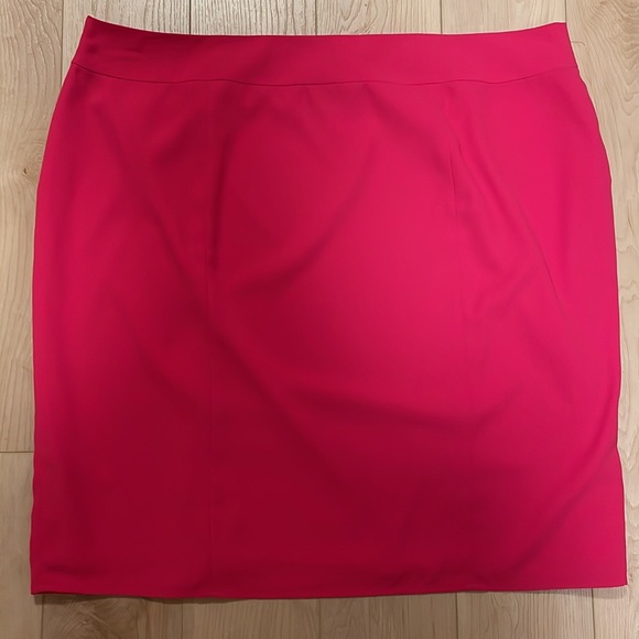 424 Fifth - Lord & Taylor Cascade Ruffle Front Miniskirt, Pink, sz 24W - Picture 3 of 12